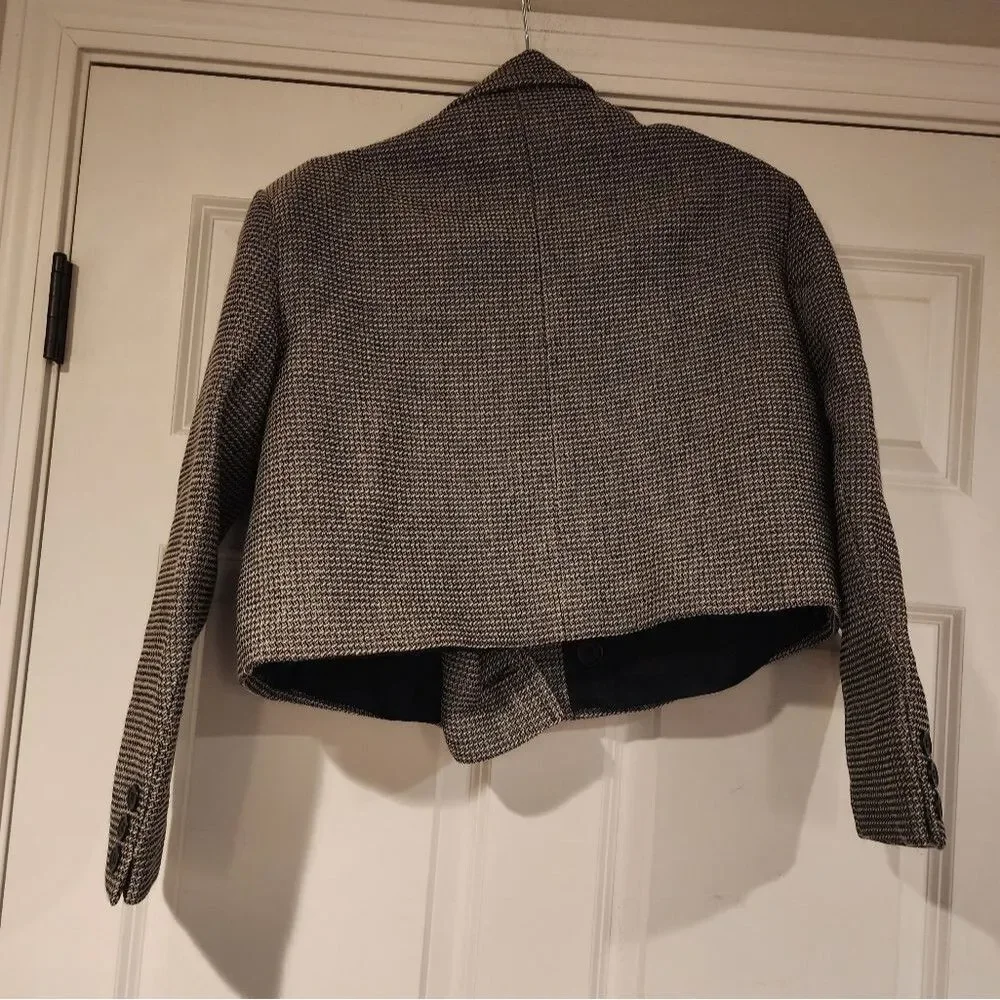 Steven Saden Gambit black and white slightly cropped Jacket Size 6